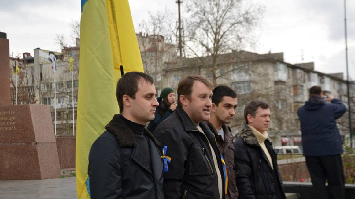 Симферополь, первая акция движения Евромайдан Крым