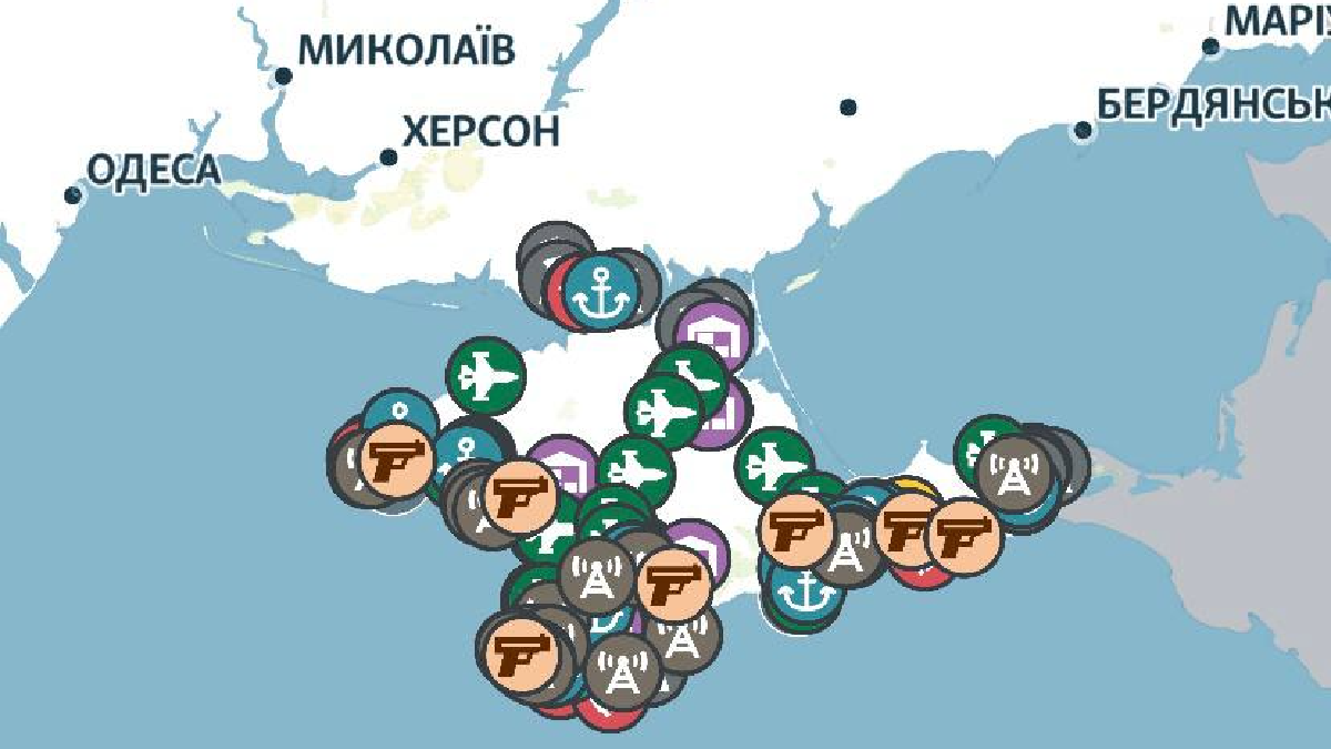 Демонструє готовність кримчан надавати координати Україні: у Представництві президента в АРК прокоментували карту військових об’єктів РФ